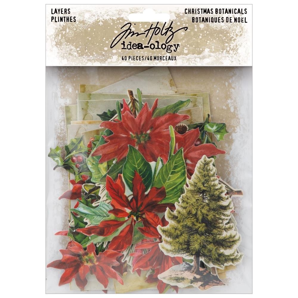 Idea-Ology Christmas Botanicals Layers 40/Pkg