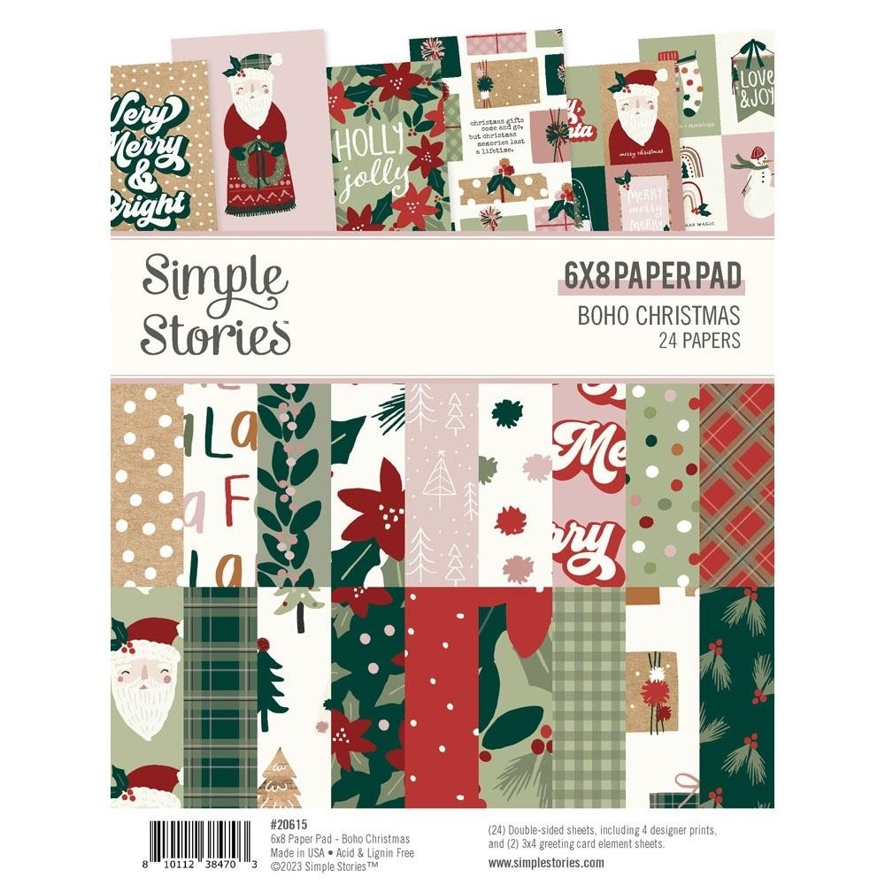 Simple Stories Boho Christmas Paper Pad 6X8