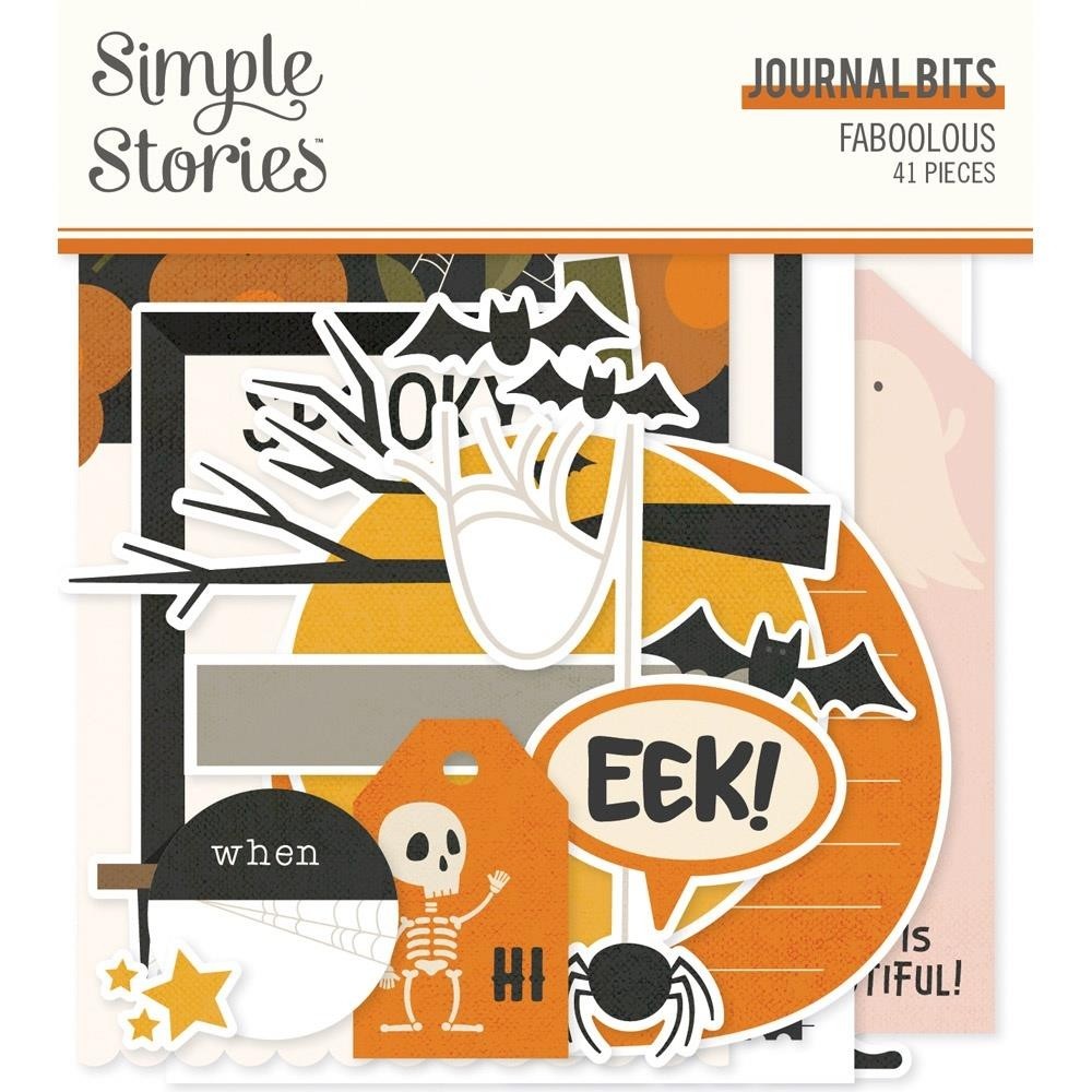 Simple Stories FaBOOlous Journal Bits & Pieces Die-Cuts 41/Pkg