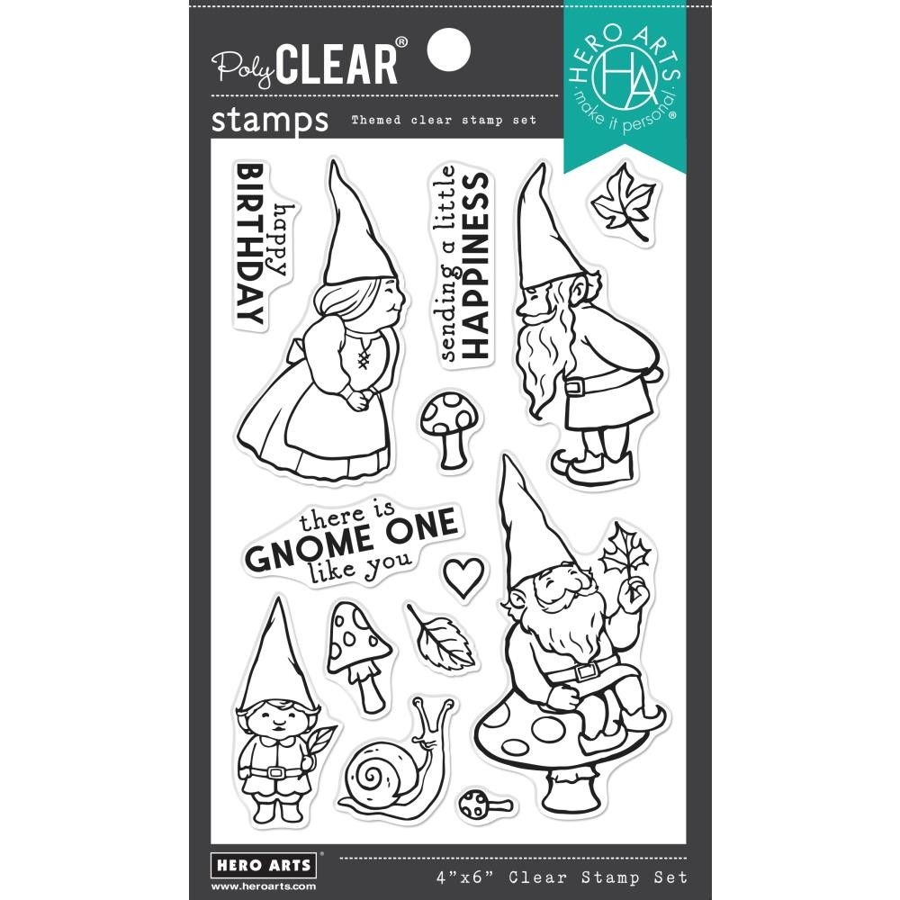 Hero Arts Clear Stamps 4"X6" Happy Gnomes CM729