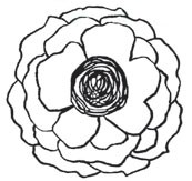 layered ruffled flower (1487f)