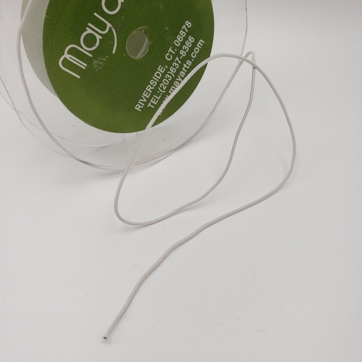 1 mm white elastic cord