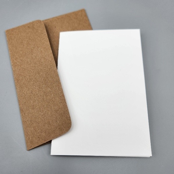 Kraft 4 bar Envelopes and white notecards
