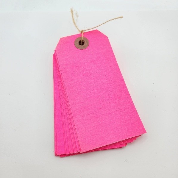 Neon Pink Tags