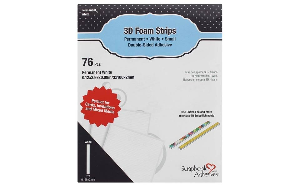 Scrapbook Adhesives 3D Foam Strips - White