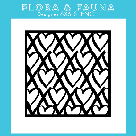 Flora and Fauna XOXO Stencil 40006