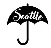 5653d - Seattle Umbrella rubber stamp