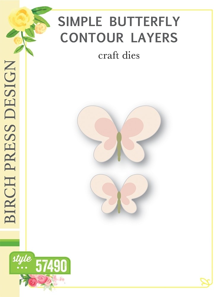 Birch Press Simple Butterfly Contour Layers 57490