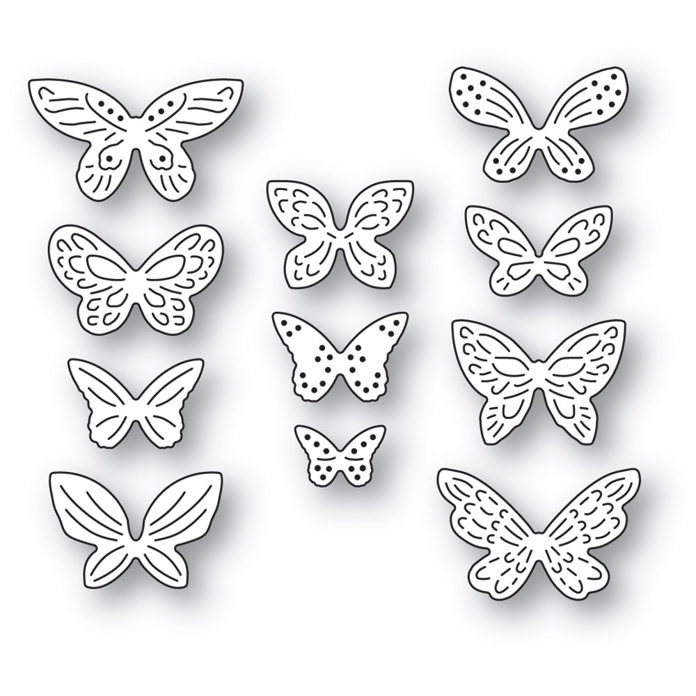 Assorted Small Butterflies - White — CaljavaOnline