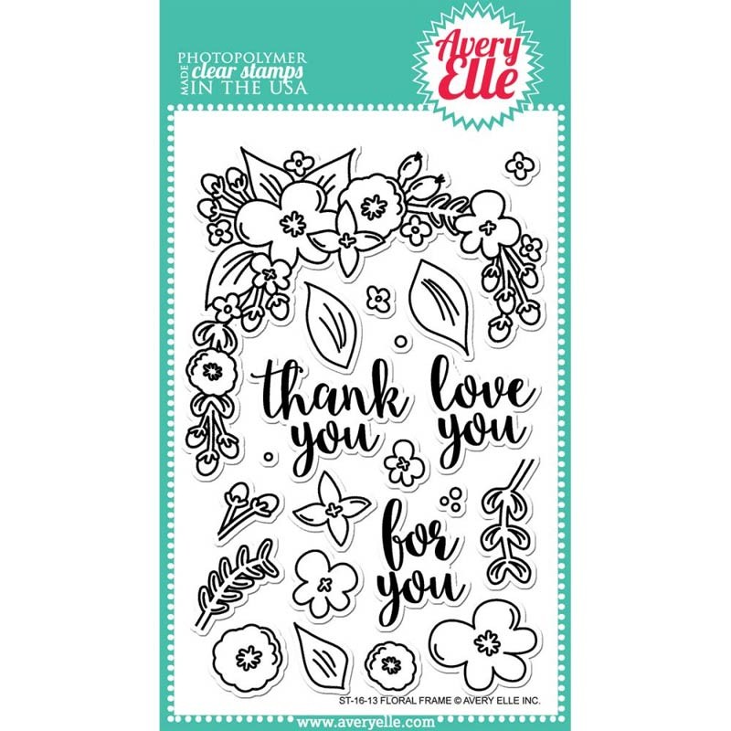 Avery Elle Floral Frame Clear Set