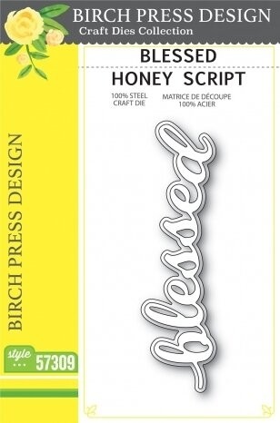 Birch Press Blessed Honey Script Die 57309