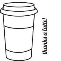 5375E - Coffee Cup Stamp with words on side