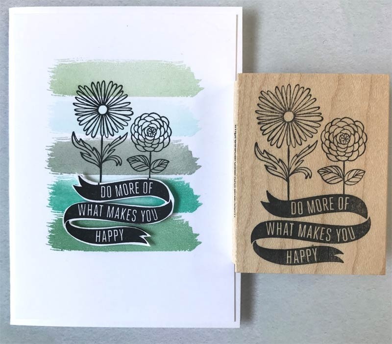  5357E - do more of what makes you happy rubber stamp