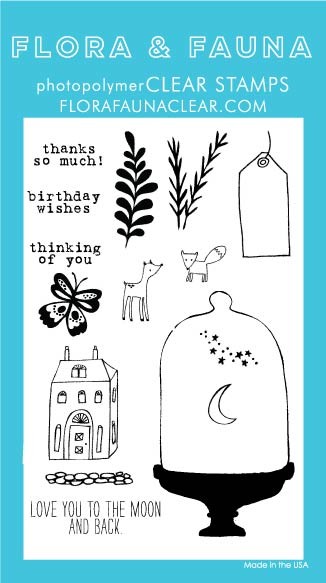 Flora & Fauna Glass Dome Clear Stamp Set
