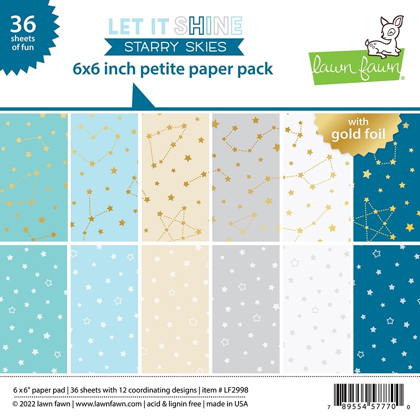 Lawn Fawn let it shine starry skies petite pack LF2998