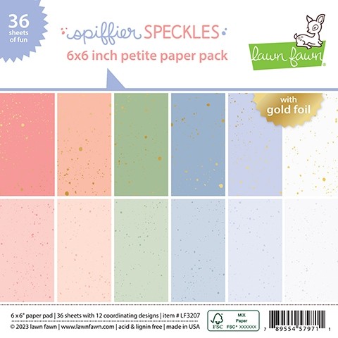Lawn Fawn spiffier speckles petite paper pack LF3207