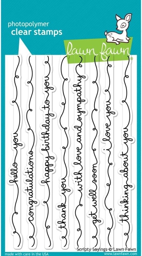 Lawn Fawn SCRIPTY SAYINGS Clear Stamps LF844