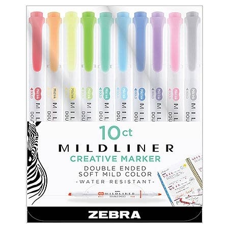 Zebra Mildliner Double-Ended Highlighter Sets
