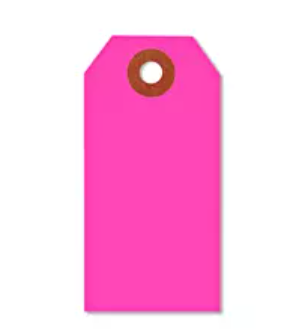 Small Neon Pink Shipping Tags