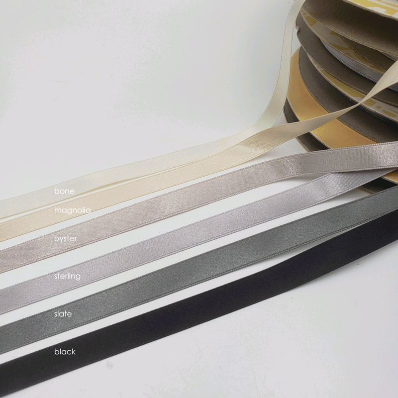Midori Double Faced Satin 3/8 inch - Neutral Shades