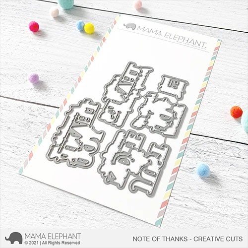 Mama Elephant Note of Thanks - Creative Cuts 