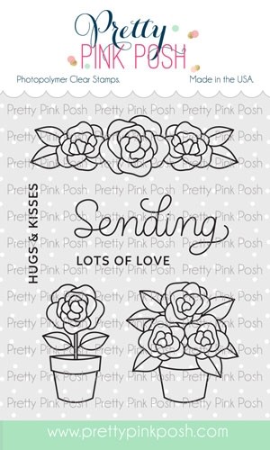 Pretty Pink Posh Potted Roses stamp set