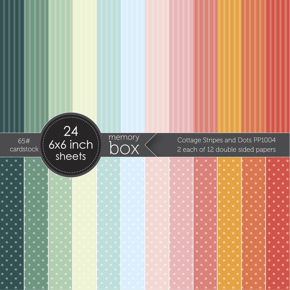 Memory Box  Cottage Stripes and Dots 6x6 pack