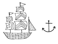 5582d - sailboat combo rubber stamp