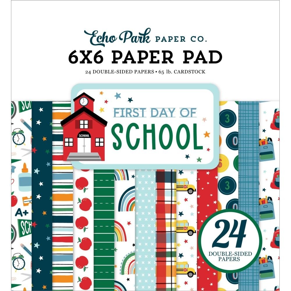 sale - Echo Park First Day Of School Paper Pad 6x6
