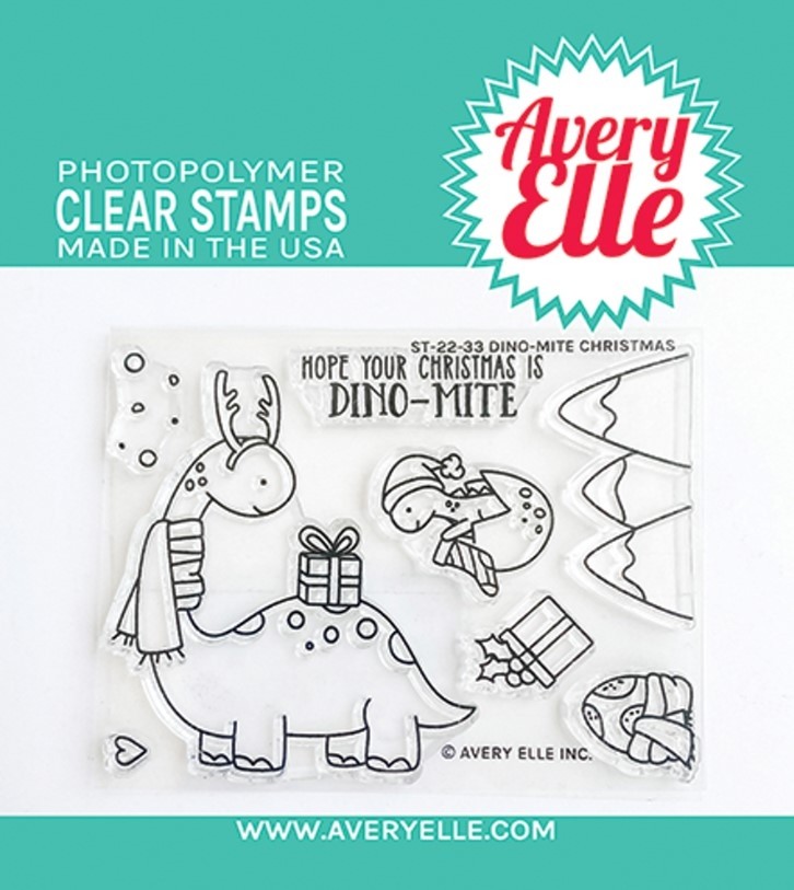 Avery Elle Dino-mite Christmas Clear Stamps ST-22-33