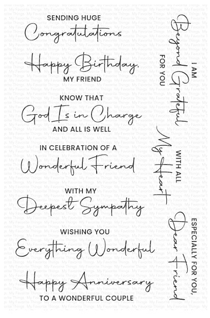 My Favorite Things Happy Birthday Stamp
