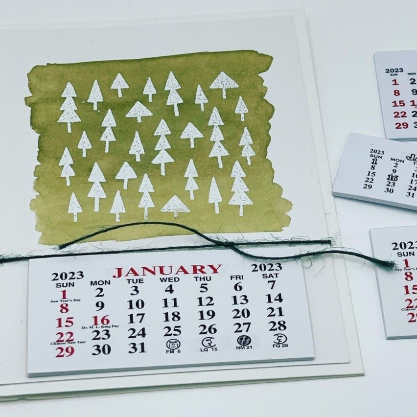 Mini calendar pad gift idea