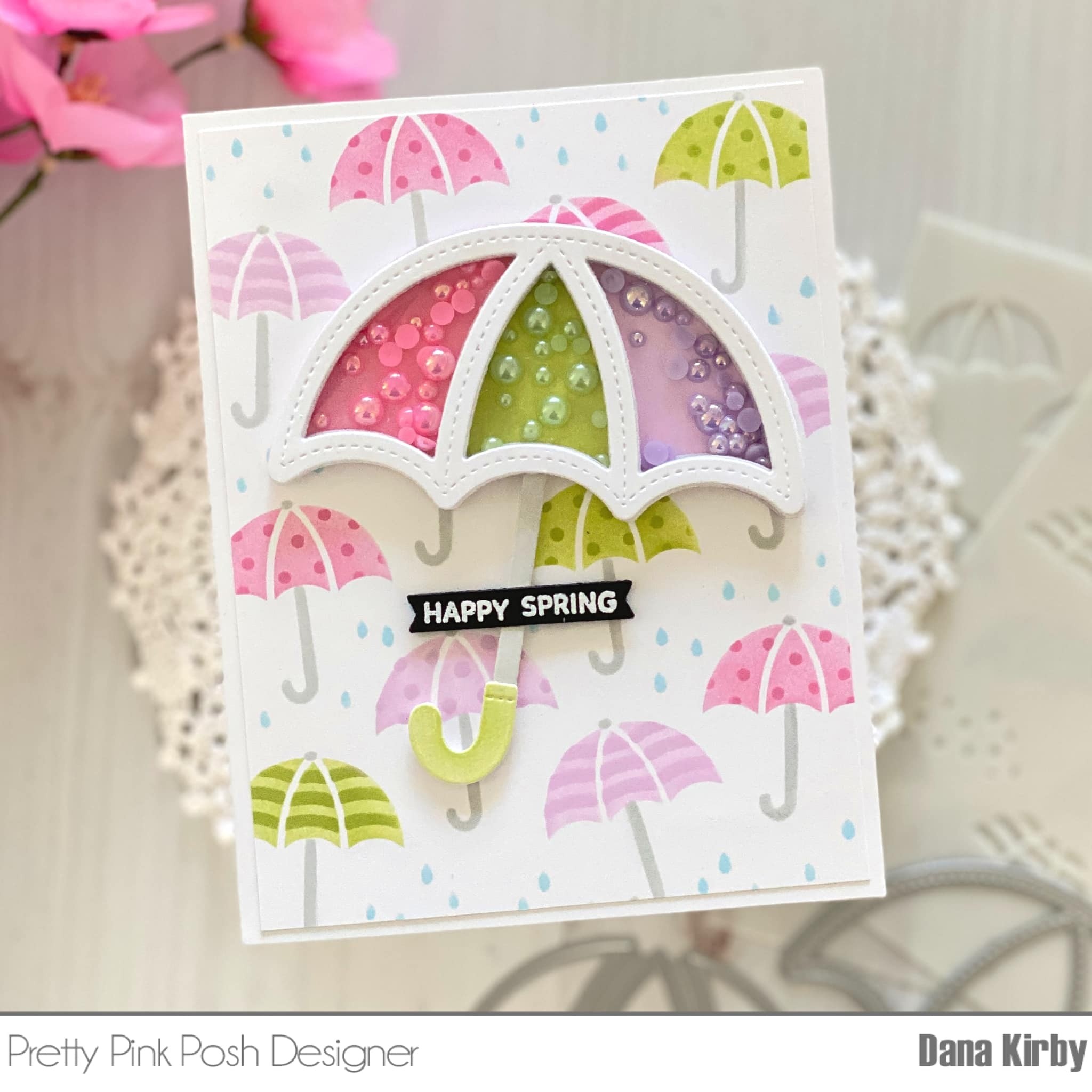 Pretty Pink Posh Umbrella Shaker Die