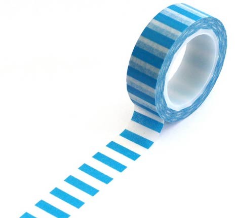 Blue Horizontal Stripe Washi Tape