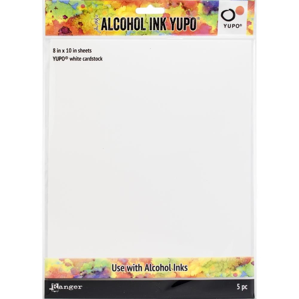 Tim Holtz Alcohol Ink White Yupo Paper 86lb 8x10in.