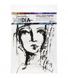 Dina Wakley Media Collage Tissue Paper Faces MDA63827