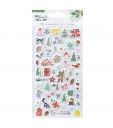 Mittens & Mistletoe Puffy Stickers 58/Pkg