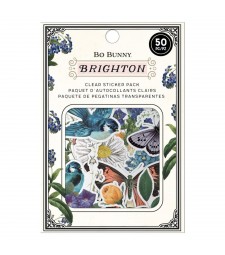 BoBunny Brighton Die-Cut Clear Stickers 50/Pkg