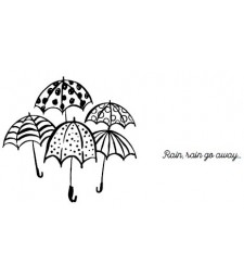 5631f - bunch of umbrellas rubber stamps combo