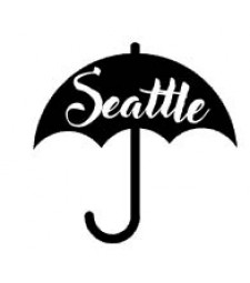 5653d - Seattle Umbrella rubber stamp