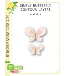 Birch Press Simple Butterfly Contour Layers 57490