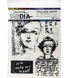 Dina Wakley Media Collage Tissue Paper Vintage and Sketches MDA68181