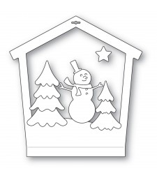 Memory Box Snowman House Frame 94604