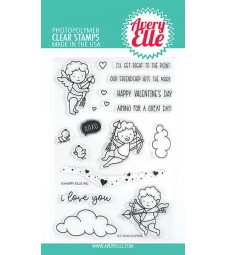 SALE - Avery Elle Cupids Clear Stamps and die set