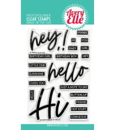  Avery Elle Loads Of Hello Clear Stamps 