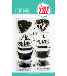 Avery Elle Layered Cupcake Clear Stamps ST-21-26
