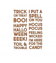 Sizzix Thinlits Dies By Tim Holtz - Bold Text Halloween 665995