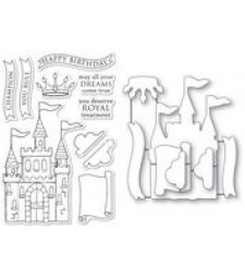 Memory Box Majestic Achievements clear stamp and die set CL5267D