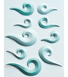 Memory Box Curling Waves 3D Embossing Folder and Matching Dies EF1032