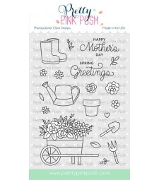 Pretty Pink Posh Flower Garden stamp set